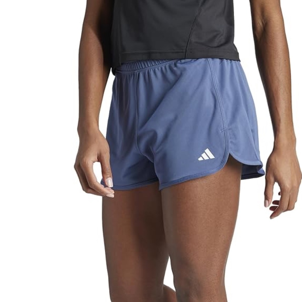 Shorts M L - Adidas Blue Pacer High Rise Workout Running 3" Inseam Pull On NWT